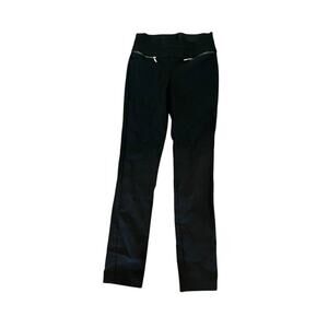 Y2K Candie's Audrey Pull On black pants stretchy XS Rayon and Nylon with zippers